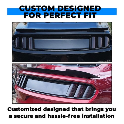 Glossy Black Trunk Panel Decklid Trim Cover for Ford Mustang GT 2015 2023