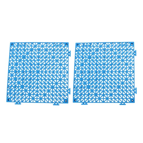 DURAFORCE 50PCS 12 x 12in Interlocking Drainage Floor Tiles Modular Interlocking Tile Blue