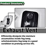 DURAFORCE Fit For 2012-2017 Hyundai Accent Clear Bumper Fog Lights w/ Bulbs+Wiring+Switch