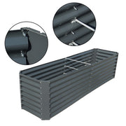DURAFORCE 8x2x2 Ft Metal Raised Garden Beds Metal Planter Box Easy Assembl