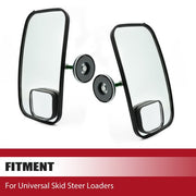 DURAFORCE 2 Magnetic Backup Mirrors For Skid Steer John Deere w/BLIND SPOT MIRRORS 600lbs