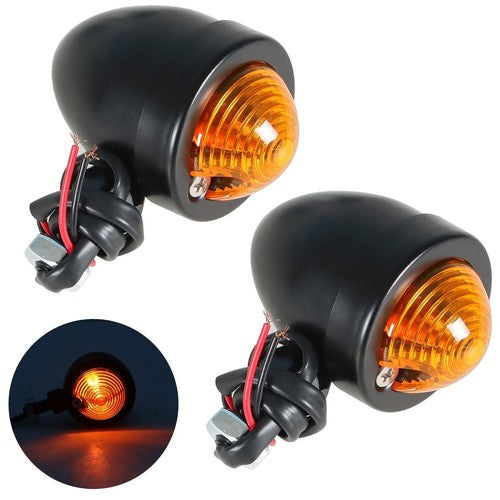 DURAFORCE Black Motorcycle Passing Driving Spot Fog Lamp w/ Turn Signal Lights For