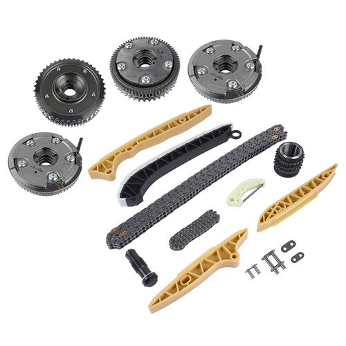 DURAFORCE 4×Camshaft Adjusters+Timing Chain Kit 2720500147 2720505247 2720502447 for Benz
