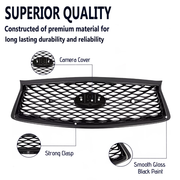 DURAFORCE For 2018-2024 Infiniti Q50 Sport Front Upper Lower Grille Fog Light Bezels Cover