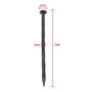 DURAFORCE 200 Pcs 8 Inch Spiral Pointed Garden Stakes For Landscape Edging Weed Barrier