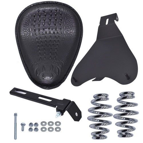 DURAFORCE NEW For Yamaha VStar 1300 1100 950 650 Black Motorcycle Bobber Solo Seat Spring