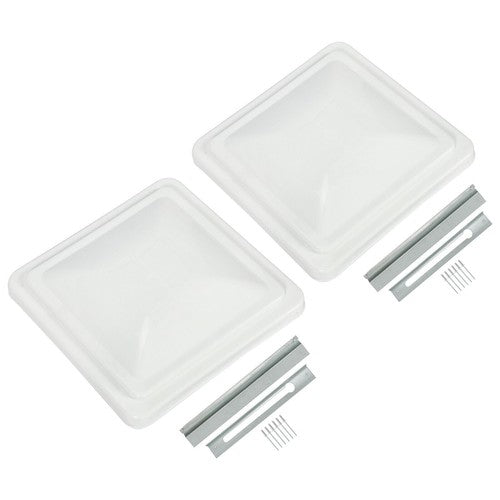 2 Pack RV Replacement Roof Vent Cover 14 inch White for Camper Trailer