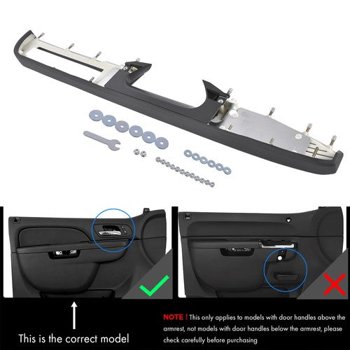 DURAFORCE Front Driver Side Door Armrest Repair Black for Chevrolet Tahoe Silverado 10-14