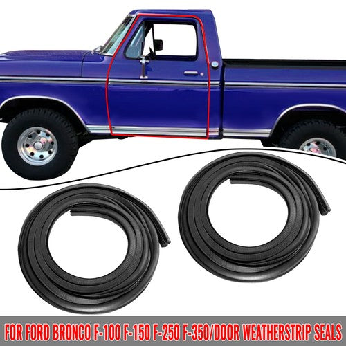 DURAFORCE Rubber Door Seals Weatherstrip Pair Set Truck For 73-79 Ford F100 F150 F250 F350
