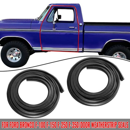 DURAFORCE Rubber Door Seals Weatherstrip Pair Set Truck For 73-79 Ford F100 F150 F250 F350