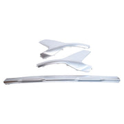 DURAFORCE Front Bumper Skid Plate Molding Deflector Silver For Hyundai Santa Fe 2021-2023