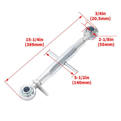 DURAFORCE 3 Point Hitch Top Link 13.5"-20.5" Adjustable For Kubota John Deere Massey Cat 1