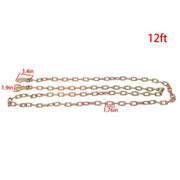 DURAFORCE G70 V-Chain Large J-Hooks Flatbed Tow 1/4" 12' Truck Rollback Wrecker Carrier