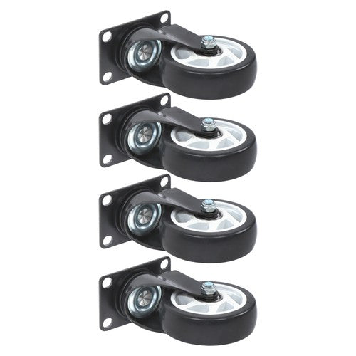 DURAFORCE Heavy Duty 4-Inch Swivel Casters - Smooth Mobility, 1200lbs Max Load - 4 Pack