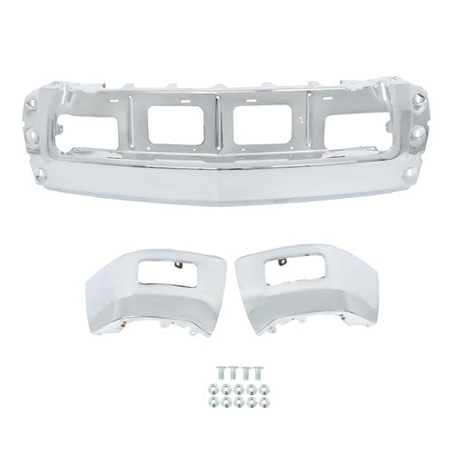 DURAFORCE Chrome Front Bumper For Chevy Silverado 1500 2014-2015 with Fog Light Cutouts