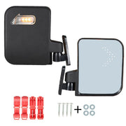 DURAFORCE Side Mirrors With Led Turn Signal Light Rear View Mirrors For EZGO Golf Cart