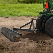 DURAFORCE 3 Point Landscape Rake 60" 5 FT For Cat 1 Tractor Loader Hookup 360° Rotation