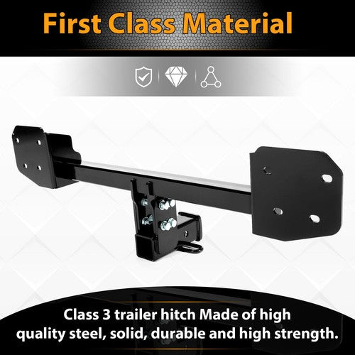 Class 3 Black Trailer Tow Hitch 2 Inch Receiver For Subaru Outback Sport Wagon 10-19