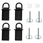 DURAFORCE 4pk Heavy-Duty 12,000 Lbs Removable D-Ring Stake Pocket For Flatbed/Trailers