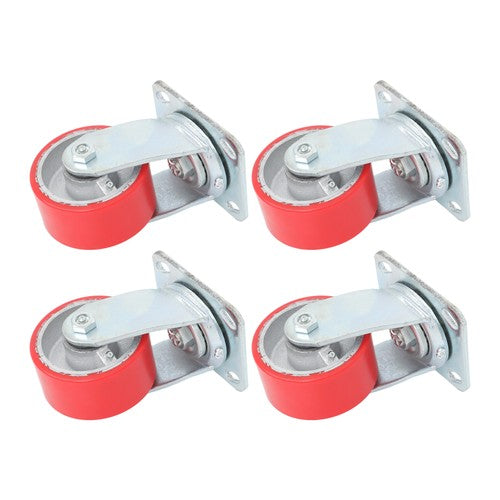 DURAFORCE 4"X 2" Heavy Duty Casters - Polyurethane Caster with Capacity up to 2800 LBS