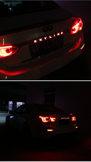 DURAFORCE For 2014-2017 Infiniti Q50 Q50S skyline LED Smoke Tail Light Brake Signal Lamp