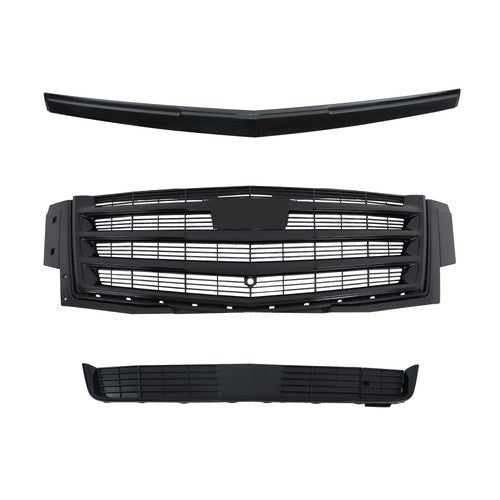 DURAFORCE Gloss Black Front Center Mesh Grille Fit For Cadillac Escalade 2015-2020 3Pcs