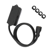 DURAFORCE 6 Ft Wiring Cable 7 Way Plug Inline Pre-Wired Trailer BLACK Cord w/Junction Box