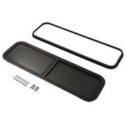 DURAFORCE 42" W × 12" H RV Window W/ Trim Ring Horizontal Slide Dark Black For RV Trailer