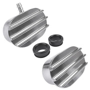 DURAFORCE Push-in Breather &PCV Combo Kit 1-1/4" Valve Cover Hole Polished Aluminum Finned