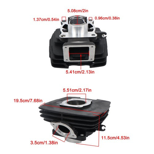 DURAFORCE Fit For YAMAHA DT125 DT 125 1974-1981 56mm QMP-J00436 Piston Cylinder Gasket Kit