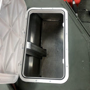 DURAFORCE 24"X14" White Marine Boat Hatch Deck Access Hatch Lid 180 Hinge Recessed Handle