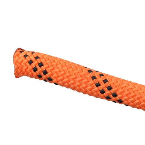 DURAFORCE 48 Stranded Braided Rope 3/8"×120' Orange Black Breaking Strength 3430 Pounds