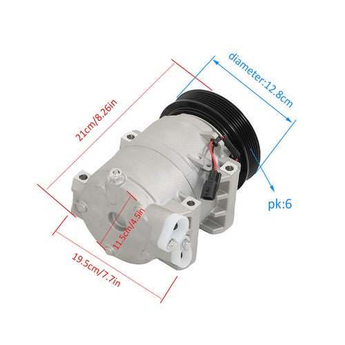 DURAFORCE For Nissan Rogue 2008 2009-2012 2013 2.5L 98490 A/C AC Compressor w/Clutch 97490