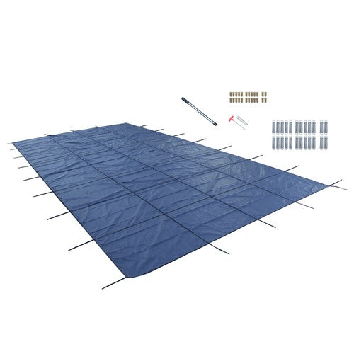 DURAFORCE 18x34 ft Pool Safety Cover Rectangular Inground Swimming Pool Cover For 16x32 ft