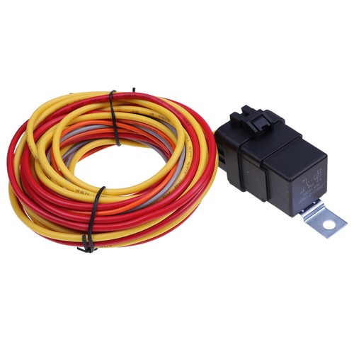 Dual Fan Wiring Relay Harness Kit with Sensor for Spal 185FH FRH 40/50 Amp