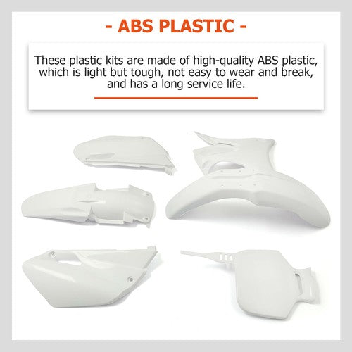 DURAFORCE Complete Plastics Kit White Fender Body Cover Fairing For Yamaha YZ85 2002-2014
