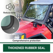 DURAFORCE For 2008-2014 Polaris RZR 570, 800, XP 900 Full Glass Windshield w/ Wiper Black