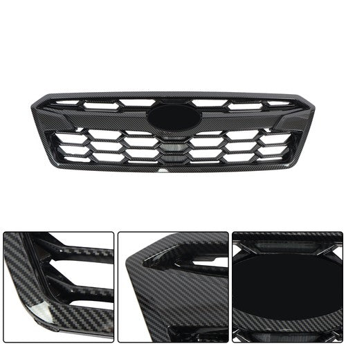DURAFORCE Fit For Subaru Crosstrek 2018-20 Front Bumper Grille Black Carbon Fiber Plastic