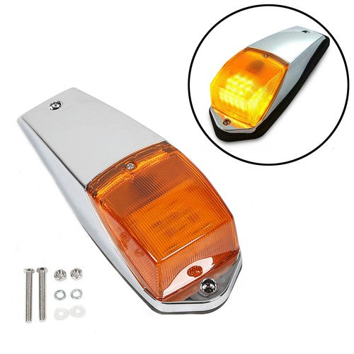 DURAFORCE 5 Cab Roof Marker Lights For Freightliner heavy duty Truck 31 LED Amber Chrome