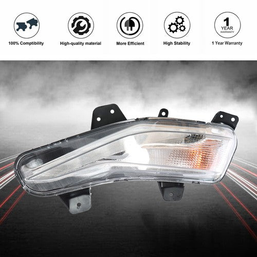 DURAFORCE For Chevy Malibu 19-20 1.5/2.0L Driver Left Clear Lens LED DRL Fog Single Light