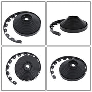 DURAFORCE 64pcs Anchoring Spik L-shaped 100FT Garden Edge Lawn Grass Stone Isolation Strip