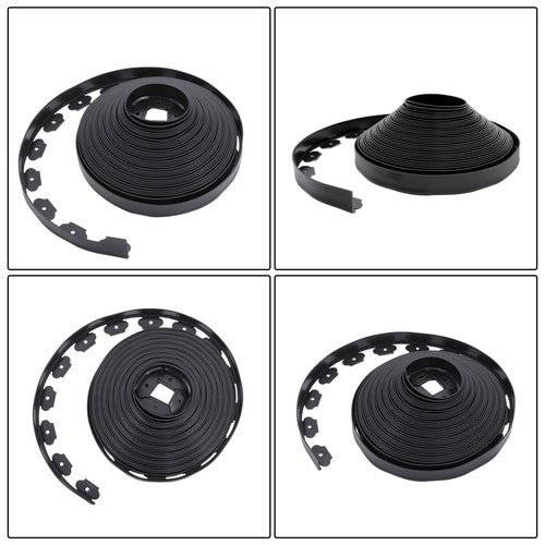 DURAFORCE 64pcs Anchoring Spik L-shaped 100FT Garden Edge Lawn Grass Stone Isolation Strip