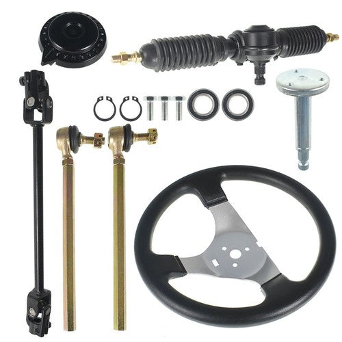 DURAFORCE 110cc Steering Wheel Assembly & Gear Rack Pinion Fit For Go Kart Quad Parts New