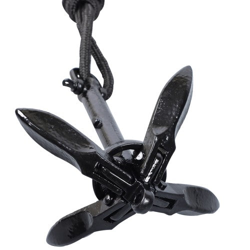 DURAFORCE 2-Pack Folding Anchor Set 0.7kg Black For Grapnel Boat Marine Kayak