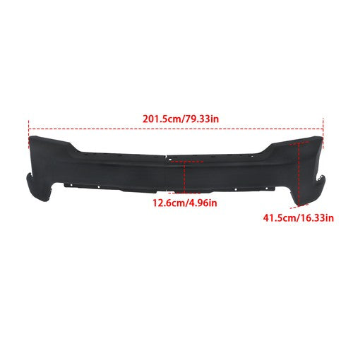 DURAFORCE Split Black Front Bumper W/o Sensor Holes For Chevrolet Silverado 1500 2019-2022