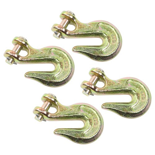 DURAFORCE 4Pcs 1/2" Clevis Grab Hook G70 Forged Steel Chain Hook Fracture Strength 48000lb