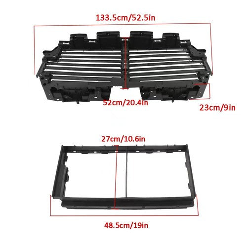 DURAFORCE Radiator Grille Air Shutter Upper+Lower W/O Motor JL3Z8475B For Ford F150 18-20