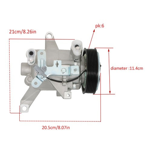 DURAFORCE AC Compressor with 6-Groove for Subaru Impreza Forester Crosstrek XV Crosstrek