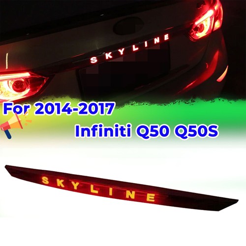 DURAFORCE Smoke LED Tail Light Brake Signal Lamp for 2014-2017 for Infiniti Q50 Q50S