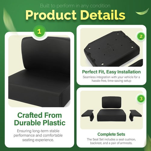 DURAFORCE Seat Cushion Set Back Bottom For John Deere 350 350B 350C 450 450B 450C 550